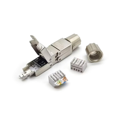 RJ45 Toolless Connector Shielded CAT6A RJ45 Butt Joint Plug RJ45 Toolless Connector Shielded CAT6A RJ45 Butt Joint Plug