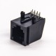 RJ45 Unshielded Black Plastic Shell 90 Degree Socket Through Hole without LED RJ45 Unshielded Black Plastic Shell 90 Degree Socket Through Hole without LED