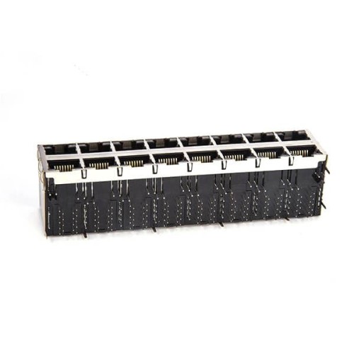 Shielded RJ45 Connector Jack 2x8 16-Port for Gigabit PoE+ With LEDs 5pcs Shielded RJ45 Connector Jack 2x8 16-Port for Gigabit PoE+ With LEDs 5pcs