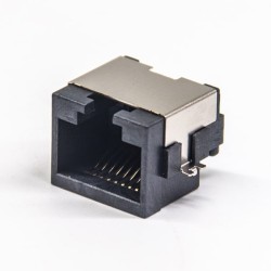 Shielded RJ45 Coupler Ethernet Netword Socket Straight Plastic 1 Port SMT Type
