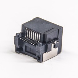 Shielded RJ45 Coupler Ethernet Netword Socket Straight Plastic 1 Port SMT Type