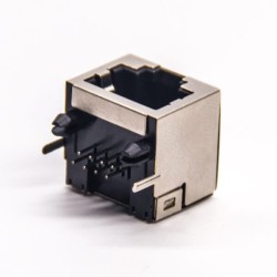 Single Port RJ45 Connector LAN Shielded Jack 8p8c Through Hole with EMI 20pcs