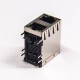 Stacked RJ45 2x1 Port 8p8c Ethernet Network Connector with LED DIP Type Stacked RJ45 2x1 Port 8p8c Ethernet Network Connector with LED DIP Type