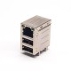 Stacked USB RJ45 Connector 2 USB Port Right Angled with LED DIP Type Stacked USB RJ45 Connector 2 USB Port Right Angled with LED DIP Type