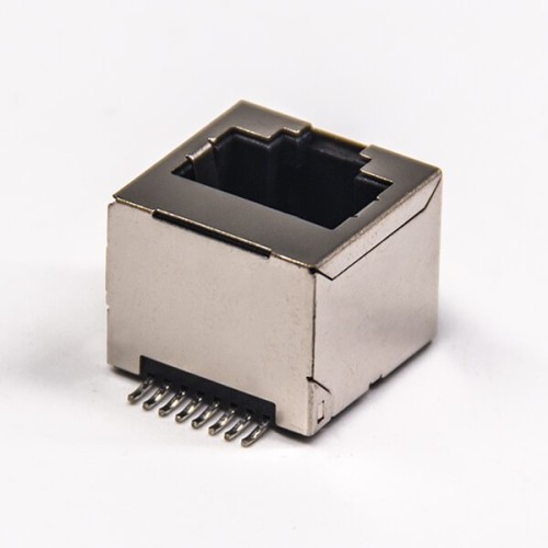 Straight RJ45 Connector Straight Single Port SMT for PCB Mount without LED Shielded Straight RJ45 Connector Straight Single Port SMT for PCB Mount without LED Shielded