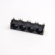 Through Hole RJ45 Connector with Led 8p8c Muti-port 1×4 Black with leds Through Hole RJ45 Connector with Led 8p8c Muti-port 1×4 Black with leds