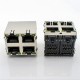 USB RJ45 Connector Dual Shield Socket Female With Shrapnel and LED USB RJ45 Connector Dual Shield Socket Female With Shrapnel and LED
