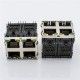 USB RJ45 Connector Dual Shield Socket Female With Shrapnel and LED USB RJ45 Connector Dual Shield Socket Female With Shrapnel and LED