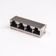 Vertical RJ45 Jack 1x4 Port 180 Degree Modular Connector Shielede Without LED Without Filtered Vertical RJ45 Jack 1x4 Port 180 Degree Modular Connector Shielede Without LED Without Filtered
