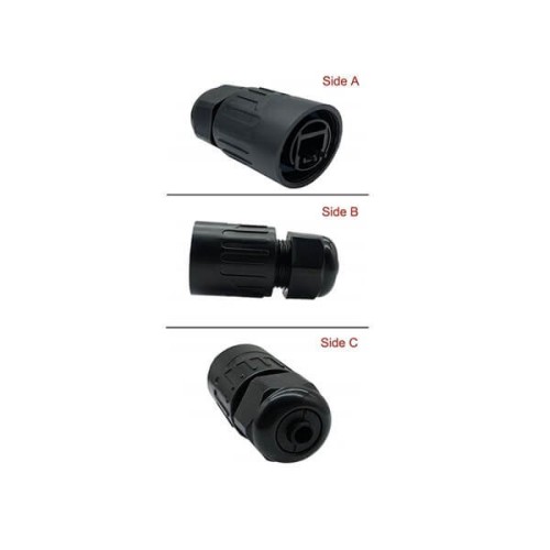 Waterproof RJ45 Connector Femle to Female Panel Mount Combo Cap 5pcs Waterproof RJ45 Connector Femle to Female Panel Mount Combo Cap 5pcs