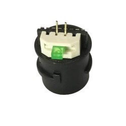 Waterproof RJ45 Tail Line Connector Flat Terminal Black with LED Light Camera Network Wire Solder Socket