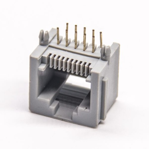 RJ50 10P10C Right Angled Gray Plastic Modular Connector Unshielded without LED RJ50 10P10C Right Angled Gray Plastic Modular Connector Unshielded without LED