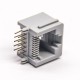 RJ50 10P10C Right Angled Gray Plastic Modular Connector Unshielded without LED RJ50 10P10C Right Angled Gray Plastic Modular Connector Unshielded without LED