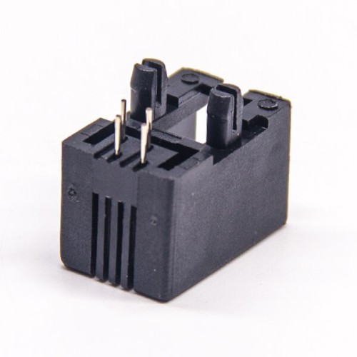 4P4C Modular Jack Unshielded RJ9 Connector Right Angled without LED 4P4C Modular Jack Unshielded RJ9 Connector Right Angled without LED