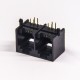 RJ9 6P4C Jack Connector 1x2 port 90° Black Unshielded Without LEDS Through Hole RJ9 6P4C Jack Connector 1x2 port 90° Black Unshielded Without LEDS Through Hole
