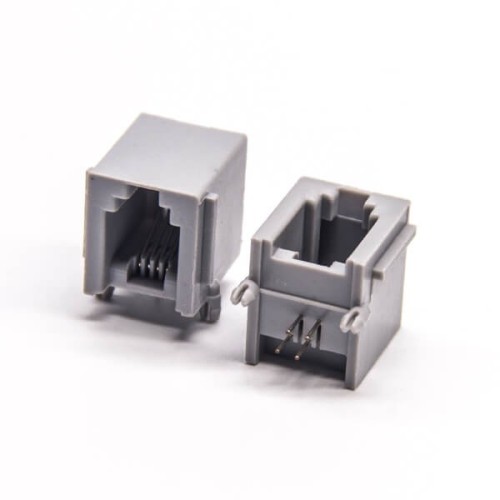 RJ9 Connector 4P4C 90 Degree Unshielded Socket PCB Mount DIP RJ9 Connector 4P4C 90 Degree Unshielded Socket PCB Mount DIP
