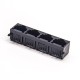 RJ9 Multiple Port Connectors 1*4 Unshielded Black Plastic 4P4C RJ9 Multiple Port Connectors 1*4 Unshielded Black Plastic 4P4C