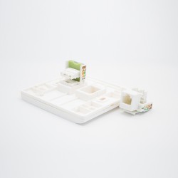 86 Network Panel 2 Hole Jack RJ11 Dual Port CAT3 White Information Panel
