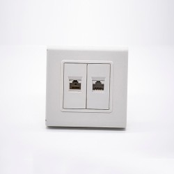86 Network Panel 2 Hole Jack RJ45 Interface Unshield Network Module Computer Socket