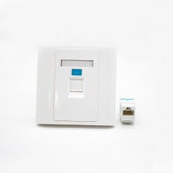 86 Network Panel 2 Hole Jack UTP RJ45 Single Port Faceplate Socket