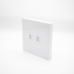 86 Network Panel 2 Hole Jack White Network Module Screw Fixing