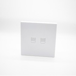 86 Network Panel 2 Hole Jack White Network Module Screw Fixing