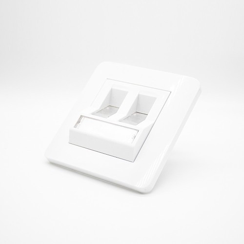 86 Panel CAT6 Dual Port White Network Information Module Panel 86 Panel CAT6 Dual Port White Network Information Module Panel