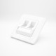 86 Panel CAT6 Dual Port White Network Information Module Panel 86 Panel CAT6 Dual Port White Network Information Module Panel