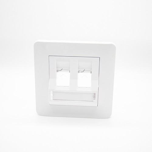 86 Panel CAT6 Dual Port White Network Information Module Panel 86 Panel CAT6 Dual Port White Network Information Module Panel