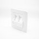 86 Panel CAT6 Dual Port White Network Information Module Panel 86 Panel CAT6 Dual Port White Network Information Module Panel