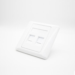 Information Panel 2 Holes Screw Fixing Network Module Panel White