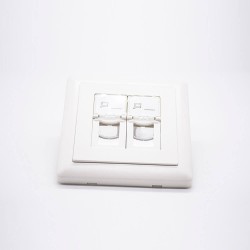 Network Panel 86*86MM Type Dual Port Unshield Network Socket