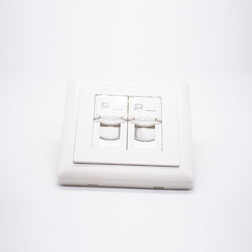 Network Panel 86*86MM Type Dual Port Unshield Network Socket Network Panel 86*86MM Type Dual Port Unshield Network Socket