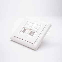 Network Panel 86*86MM Type Dual Port Unshield Network Socket