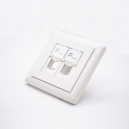 Network Panel 86*86MM Type Dual Port Unshield Network Socket Network Panel 86*86MM Type Dual Port Unshield Network Socket