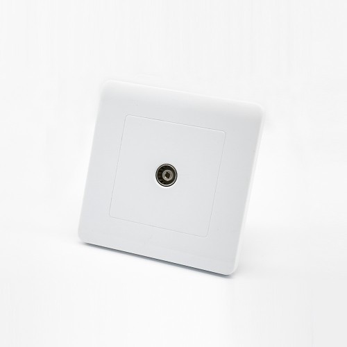Panel Socket TV Head Single Hole White Plastic Concealed Panel Panel Socket TV Head Single Hole White Plastic Concealed Panel