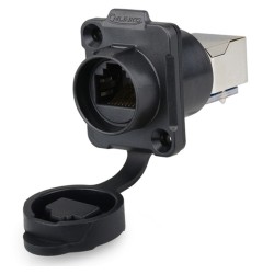 LP16-RJ45 Series RJ45 Female Socket IP67 Waterproof Ethernet Connector Panel Mount