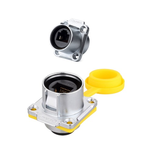 LP24-RJ45 Series RJ45 Female Socket IP67 Waterproof Ethernet Connector LP24-RJ45 Series RJ45 Female Socket IP67 Waterproof Ethernet Connector