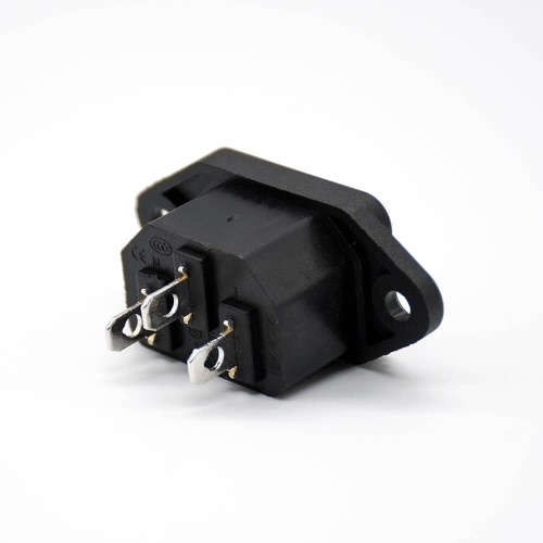 3 Pin AC Power Connector Through Hole AC-04 Jack Straight Male With Fuse 3 Pin AC Power Connector Through Hole AC-04 Jack Straight Male With Fuse