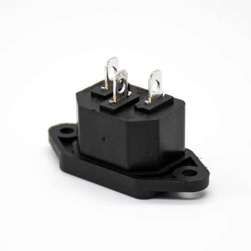 3 Pin AC Power Connector Through Hole AC-04 Jack Straight Male With Fuse 3 Pin AC Power Connector Through Hole AC-04 Jack Straight Male With Fuse