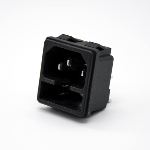 3 Pin Power Jack Through Hole Male AC-02 With Fuse Straight AC Power Connector 3 Pin Power Jack Through Hole Male AC-02 With Fuse Straight AC Power Connector