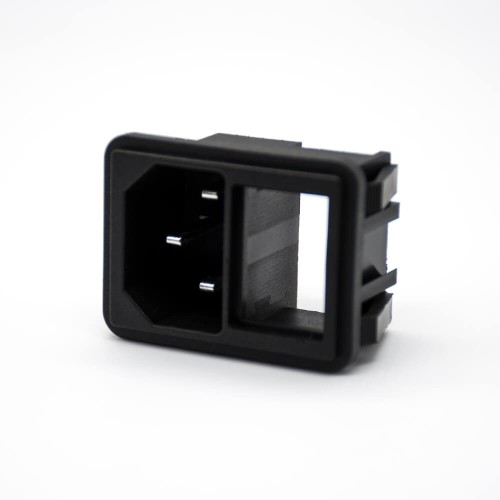 3P AC Power Jack AC-02A Male Straight Through Hole With Fuse 3P AC Power Jack AC-02A Male Straight Through Hole With Fuse