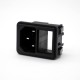 3P AC Power Jack AC-02A Male Straight Through Hole With Fuse 3P AC Power Jack AC-02A Male Straight Through Hole With Fuse