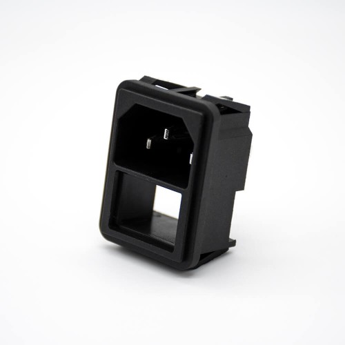 3P AC Power Jack AC-02A Male Straight Through Hole With Fuse 3P AC Power Jack AC-02A Male Straight Through Hole With Fuse