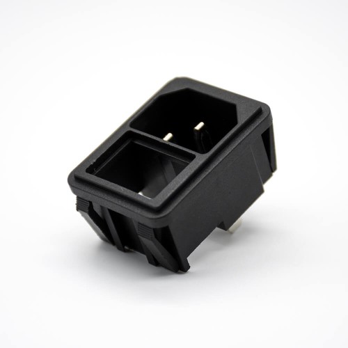 3P AC Power Jack AC-02A Male Straight Through Hole With Fuse 3P AC Power Jack AC-02A Male Straight Through Hole With Fuse