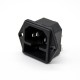 AC Power Jack Connector AC-03 Male Through Hole Straight 3 Pin With Fuse AC Power Jack Connector AC-03 Male Through Hole Straight 3 Pin With Fuse