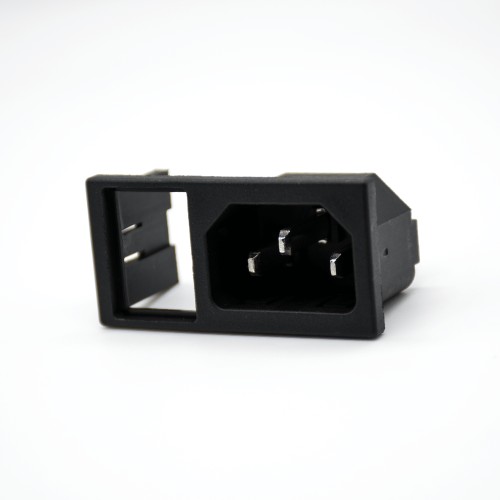AC Power Jack Male Through Hole Straight 3 Pin AC-03A With Fuse Connector AC Power Jack Male Through Hole Straight 3 Pin AC-03A With Fuse Connector