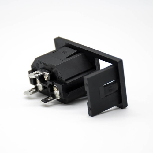 AC Power Jack Male Through Hole Straight 3 Pin AC-03A With Fuse Connector AC Power Jack Male Through Hole Straight 3 Pin AC-03A With Fuse Connector
