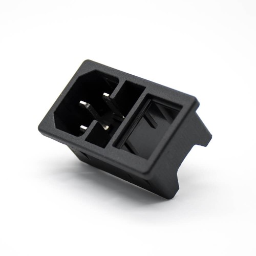 AC Power Jack With Fuse AC-01A Through Hole Straight 3 Pin Male AC Power Jack With Fuse AC-01A Through Hole Straight 3 Pin Male