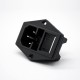 AC Power Supply Jack 3 Pin Male Straight Through Hole With Fuse AC-01A AC Power Supply Jack 3 Pin Male Straight Through Hole With Fuse AC-01A